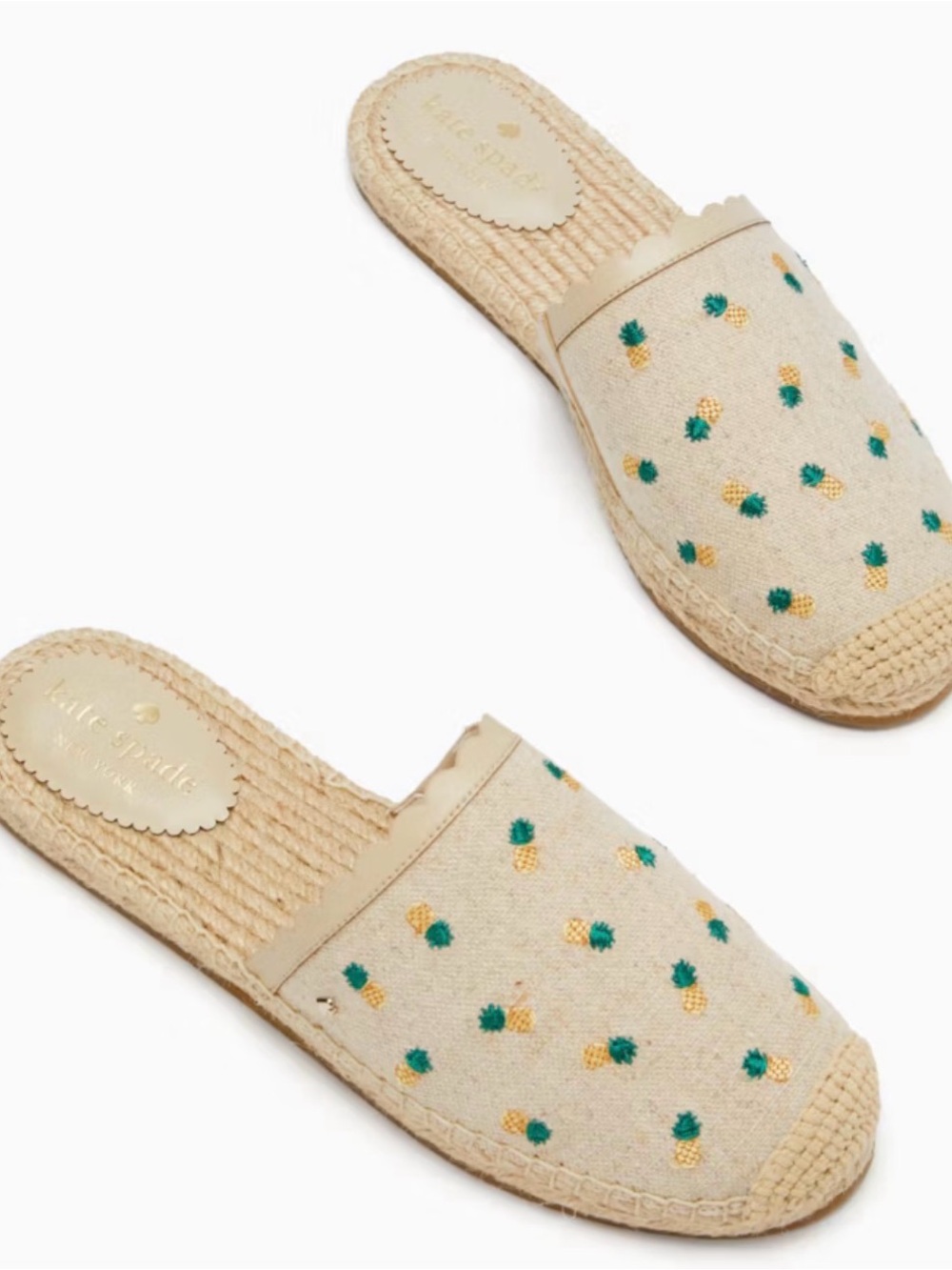 kate spade New York Rosie Pineapple / Pink Salt Espadrilles Size 8.5B